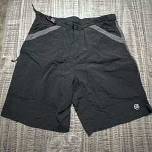 Novara Men's Black Athletic Mountain Biking Shorts with Gray Padding